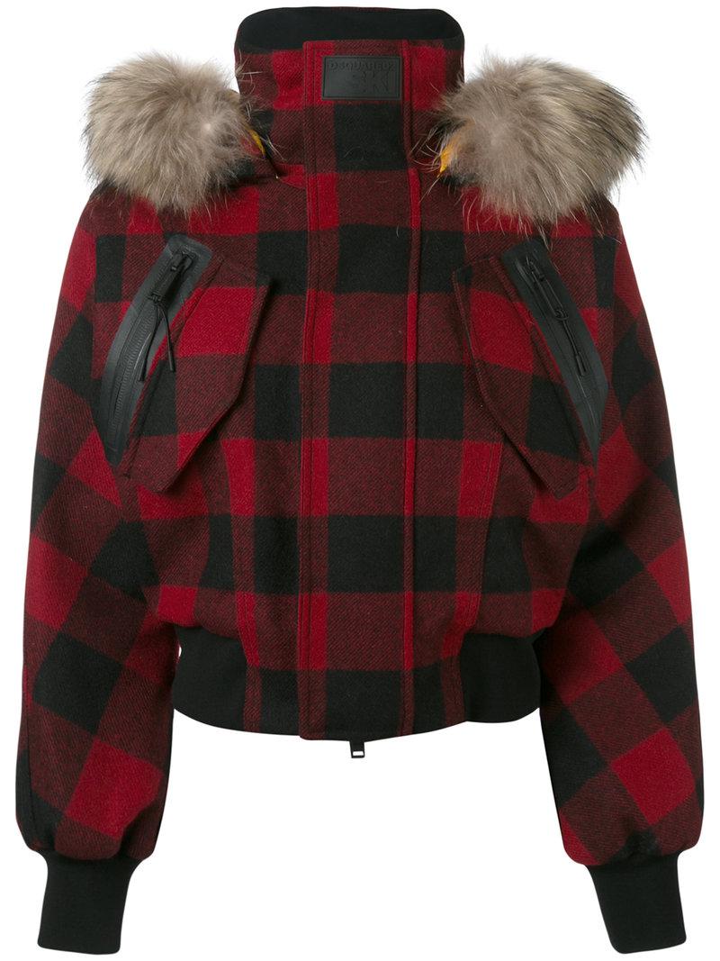 red ski shell jacket