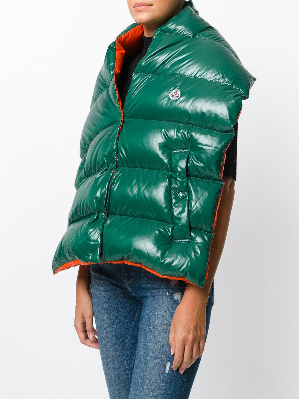 Lyst - Moncler Oversized Padded Scarf in Green