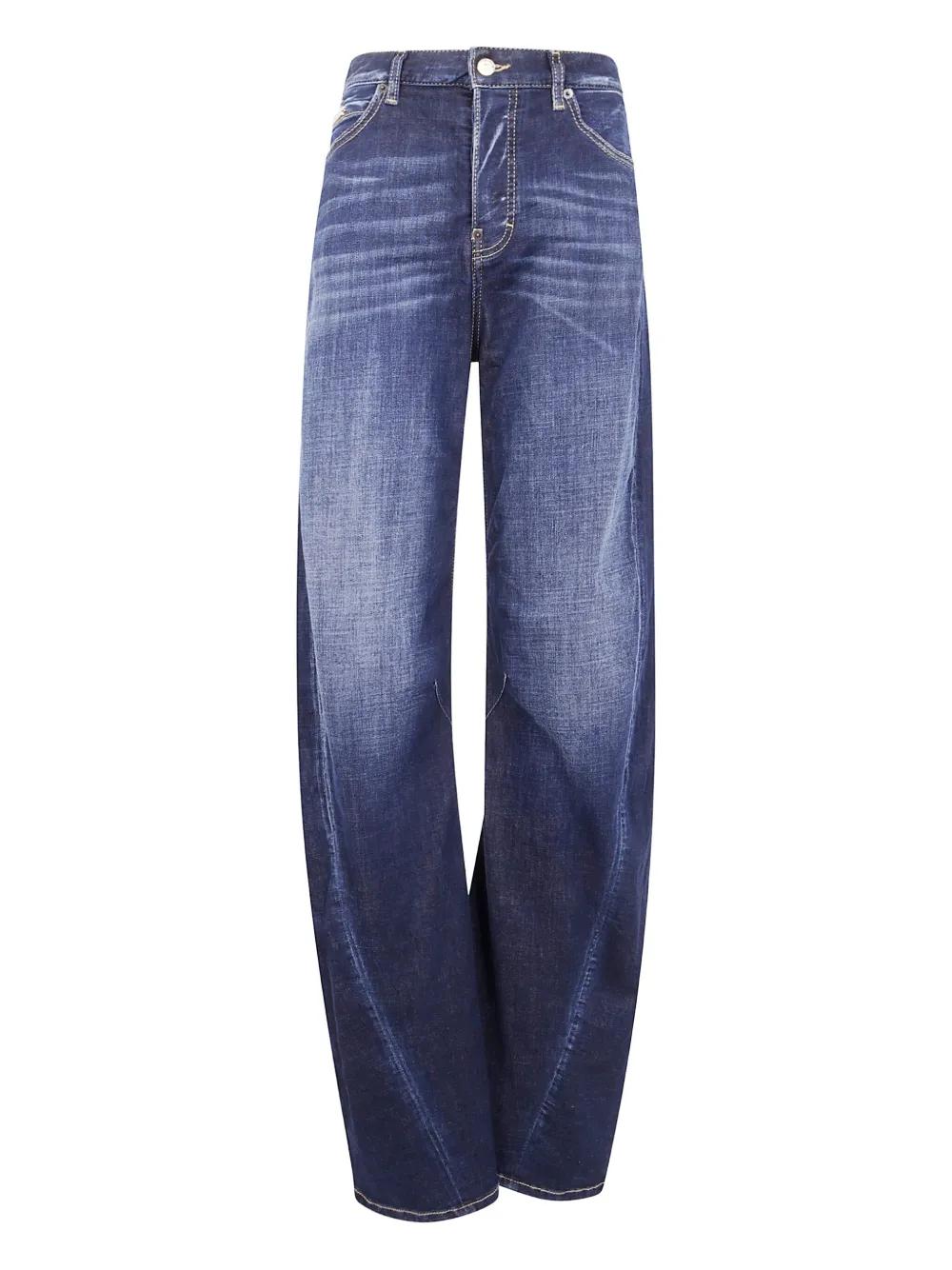 デニム・ジーパン DSQUARED Stretch Denim Traveller Wide-Leg Jeans DSQUARED2 Traveller Medium Rise Denim Wide Jeans Dsquared2