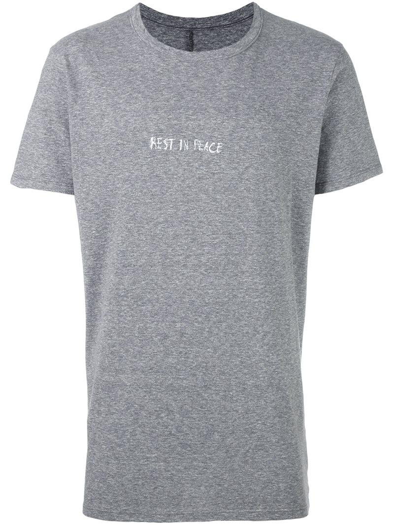 Rta Cotton Rest In Peace Print T Shirt In Grey Gray For Men Lyst