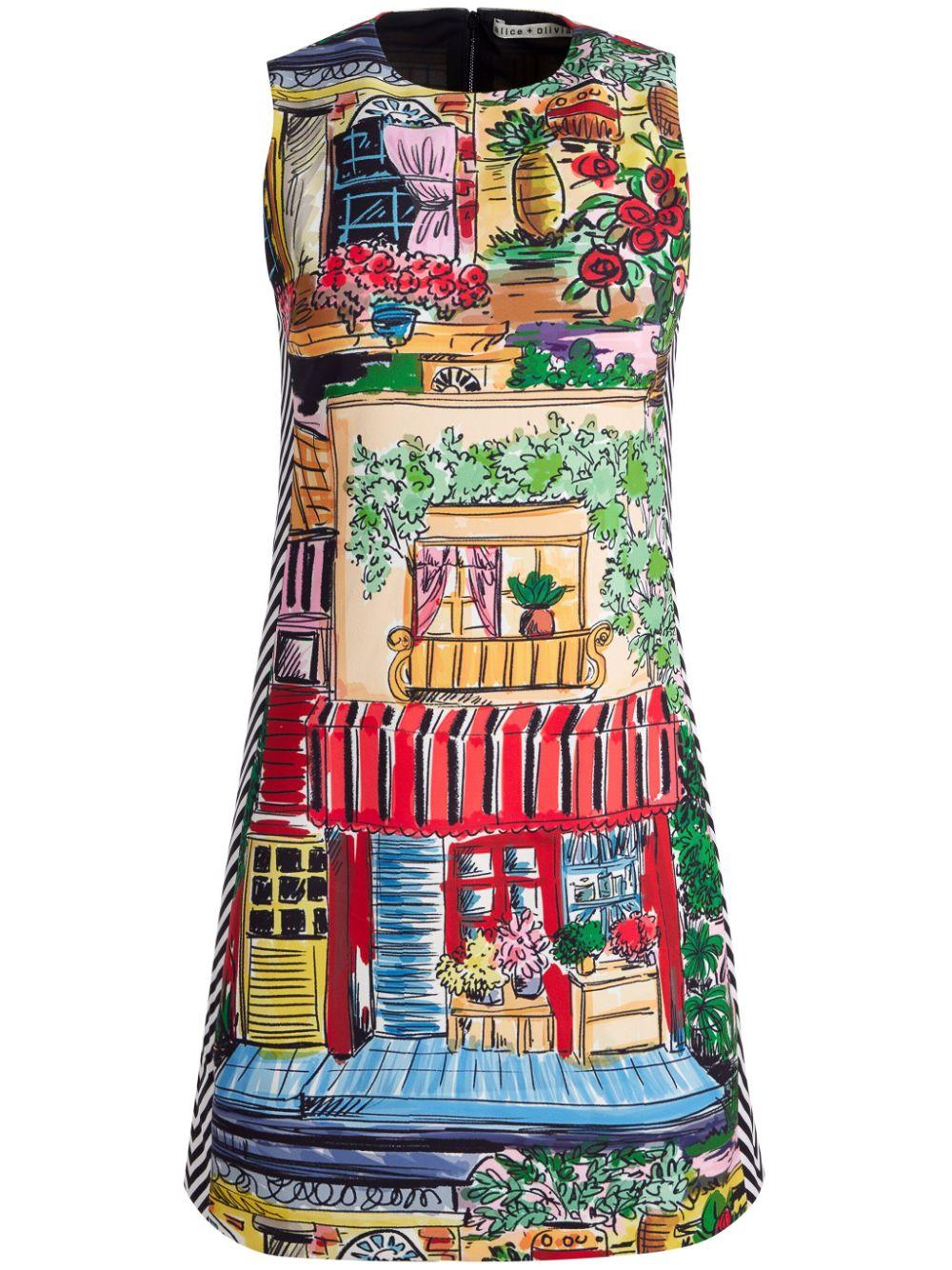 Alice + Olivia レディース ブルー Coley ミニドレス ワンピース Alice + Olivia レディース ブルー Coley ミニドレス ワンピース