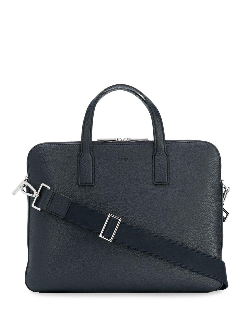 BOSS by HUGO BOSS Leather Laptop Bag in Blue for Men | Lyst Canada