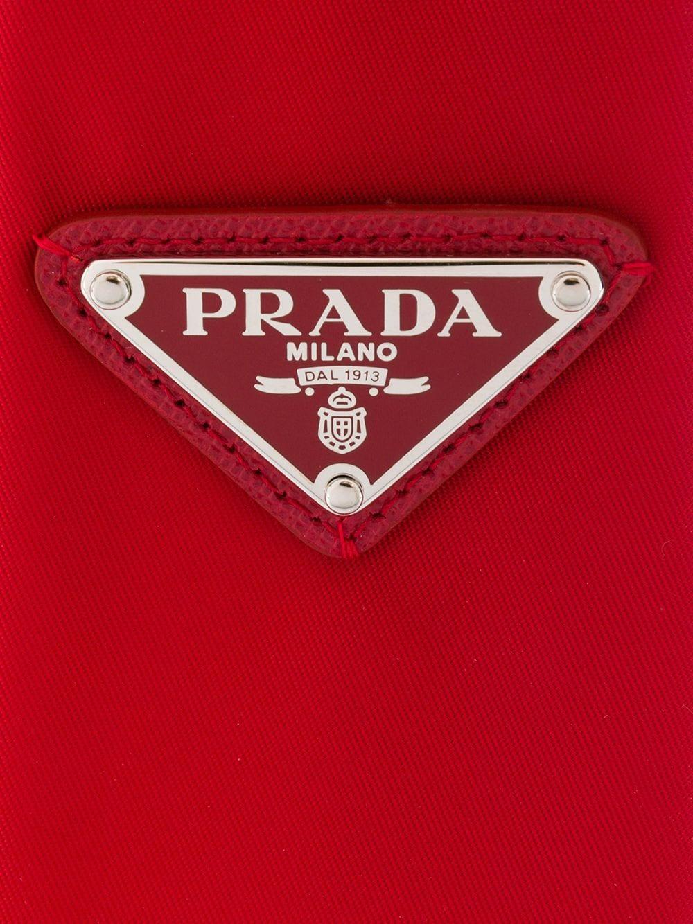 Prada logo red hotsell