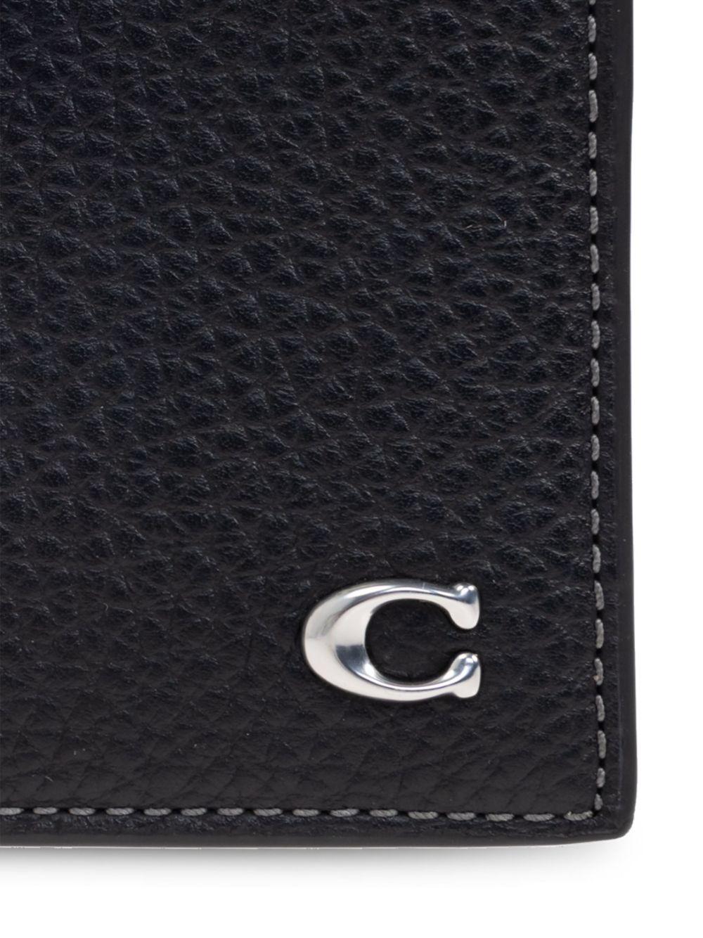 COACH 二つ折り財布 ブラック グレー