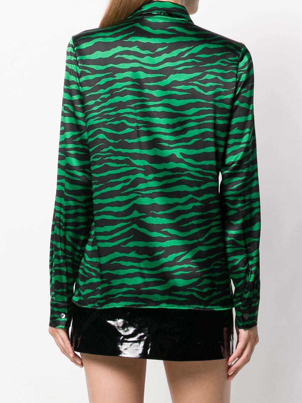P.A.R.O.S.H. Silk Zebra Print Blouse in 