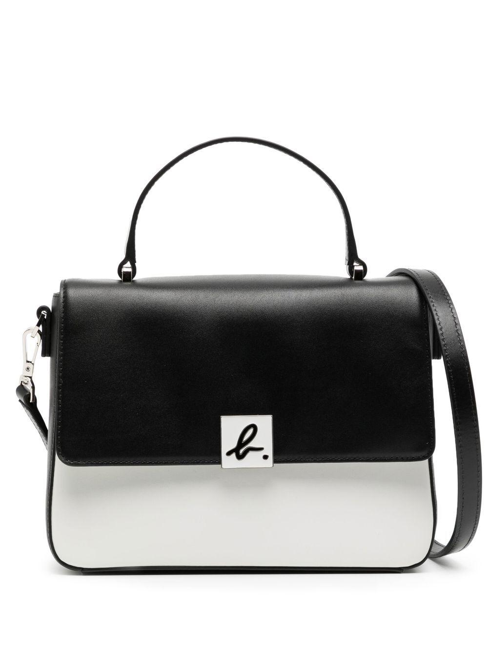agnès b. Twotone Logo Crossbody Bag in Black Lyst