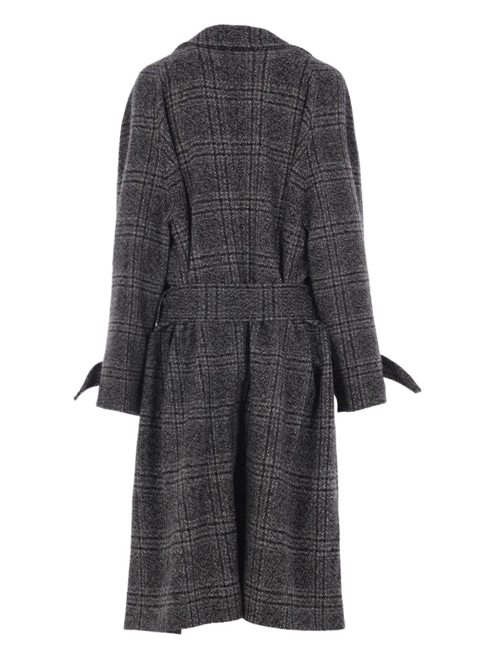 コート Balenciaga Raglan One Layer Coat In Vintage Checked Wool One Layer Raglan Coat in Black/grey | Balenciaga US