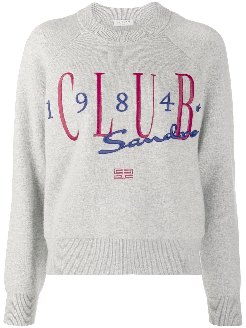 Pull à broderies Club 1984 Sandro en coloris Gris | Lyst