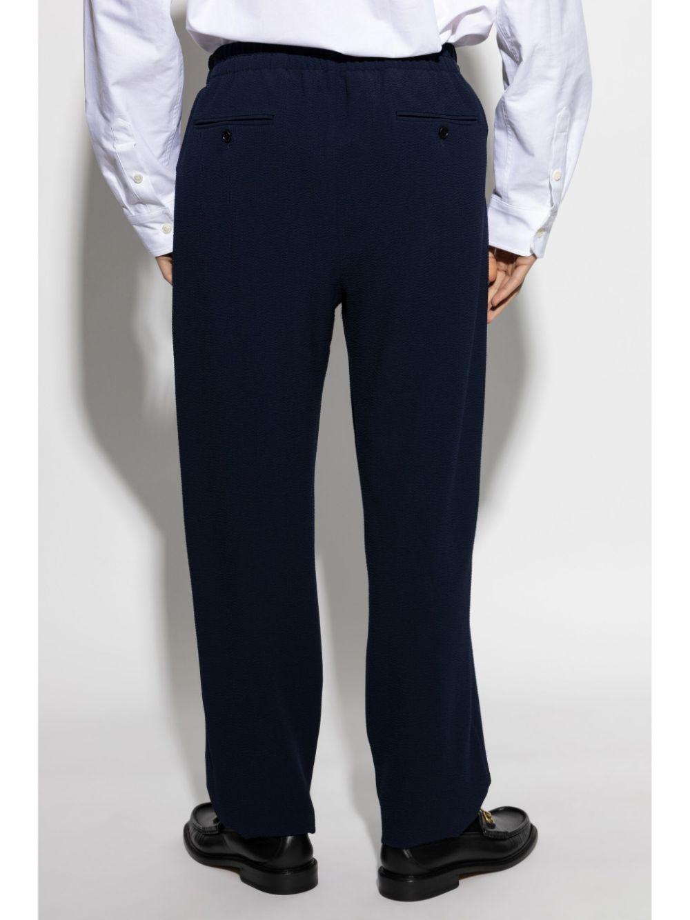Giorgio Armani メンズ ブルー プリーツ パンツ パンツ・スラックス 