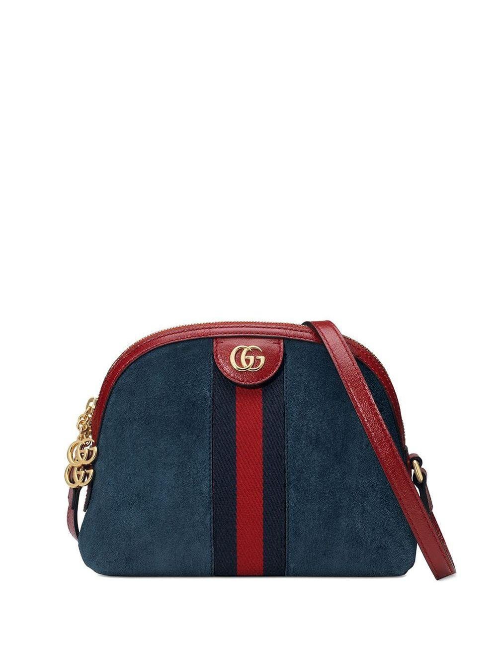 gucci navy suede bag