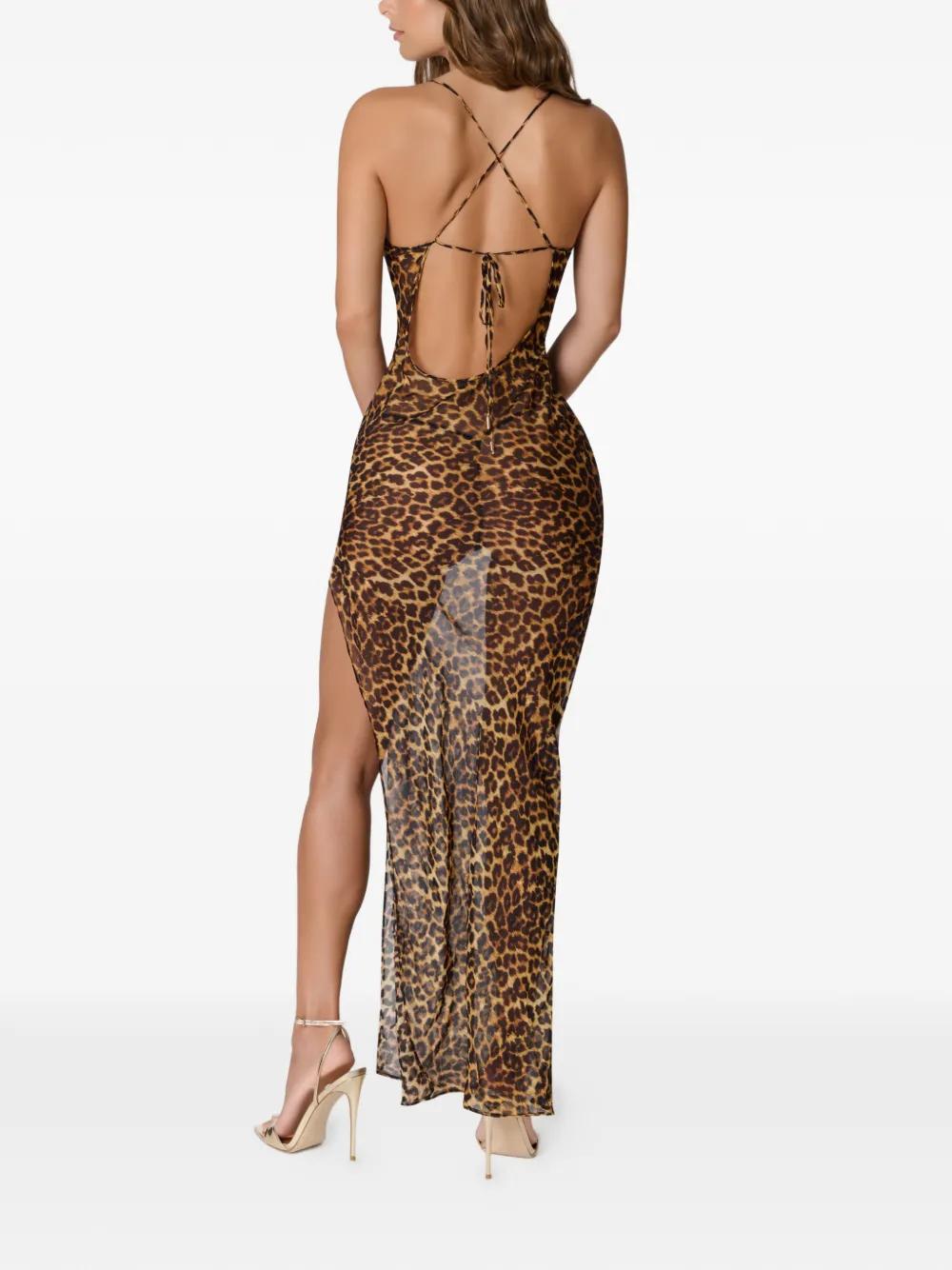 dress as 2000s EMBER LEOPARD PRINT CUT OUT MAXI DRESS  B-L-U-SH BY JOELLE