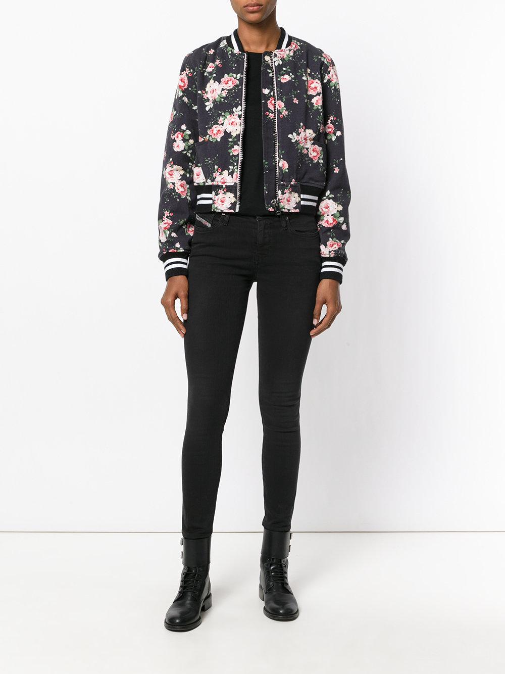 floral print bomber jacket