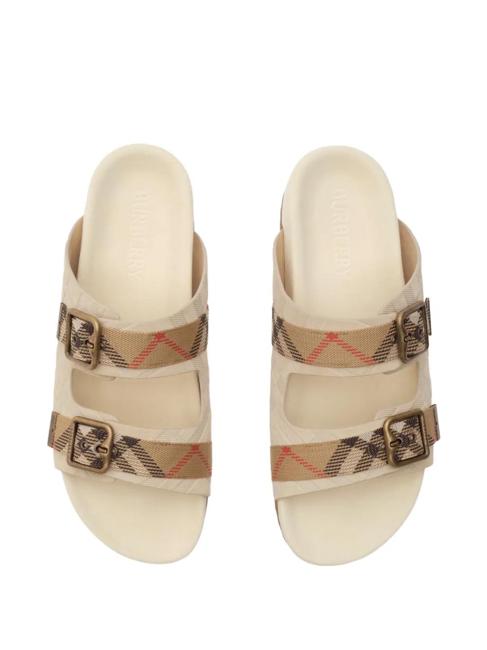 Burberry Checked Sandals in White for Men | Lyst display picture 2