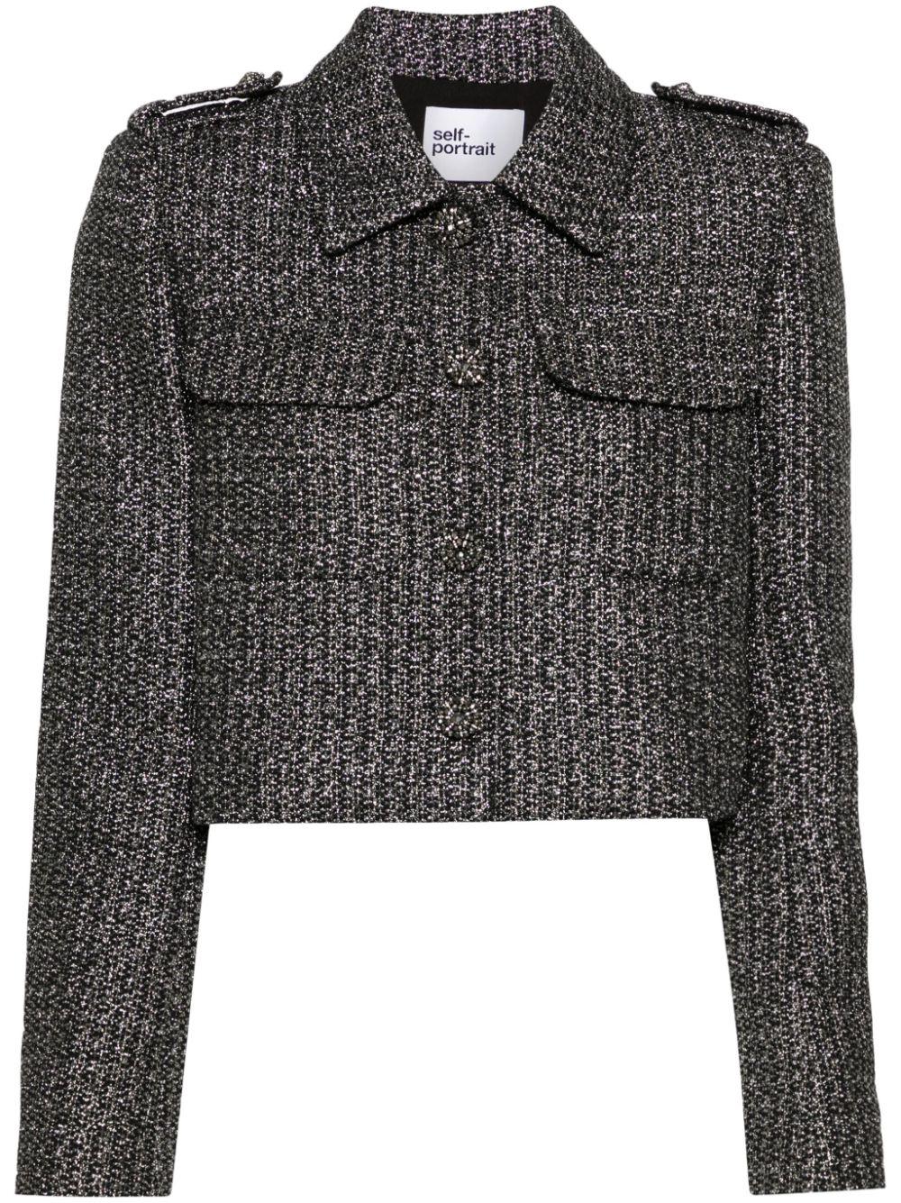 alexanderwang レイヤード メタリックツイード フィッシュネット 