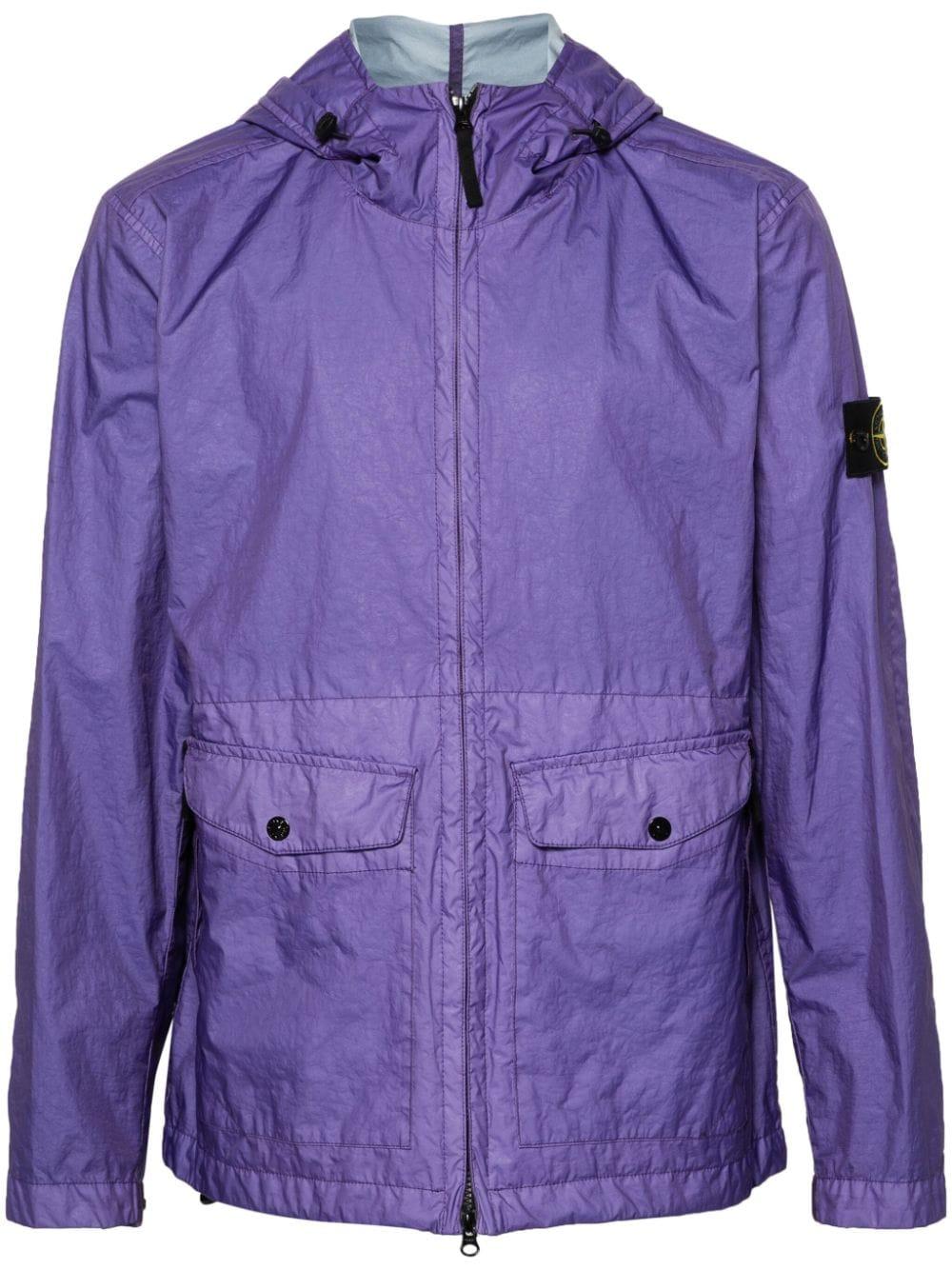 Coupe-vent à capuche Stone Island pour homme en coloris Violet Lyst