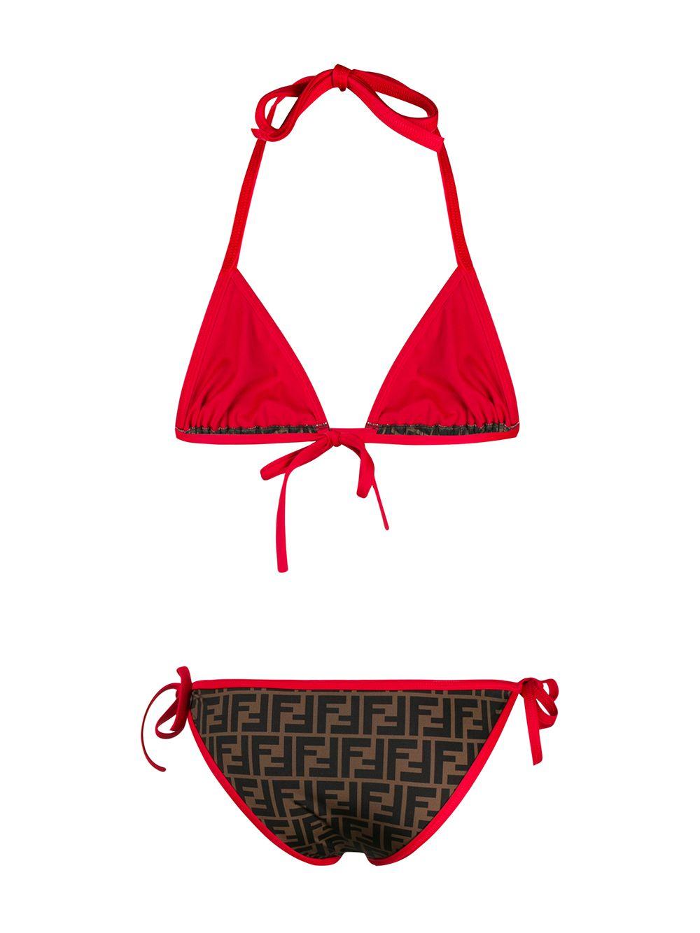 Fendi Ff Monogram Bikini in Brown