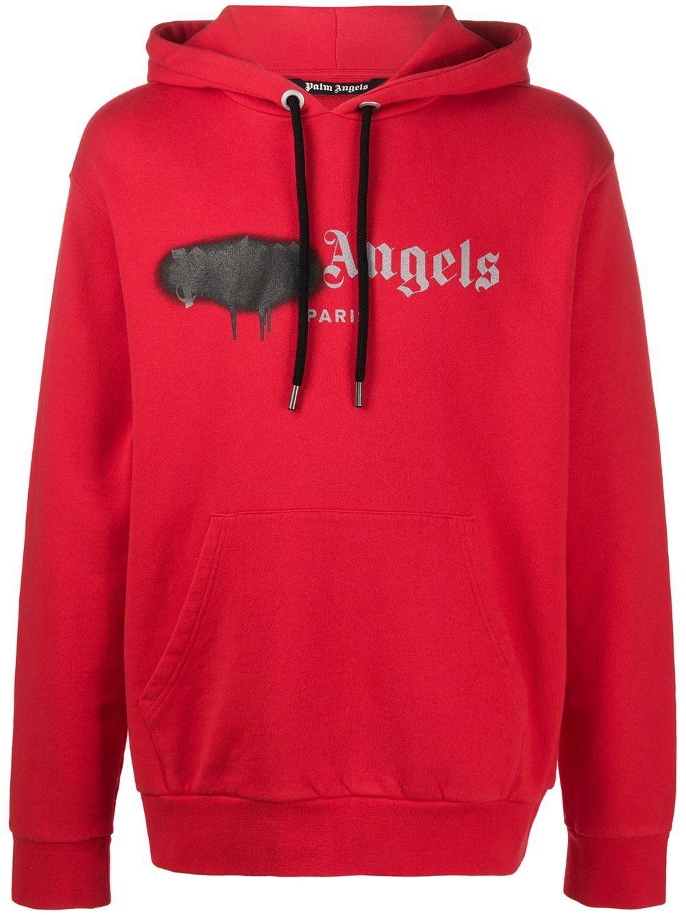 Spray Paint Palm Angels Red Spray Hoodie Palm Angels Hoodie Spray