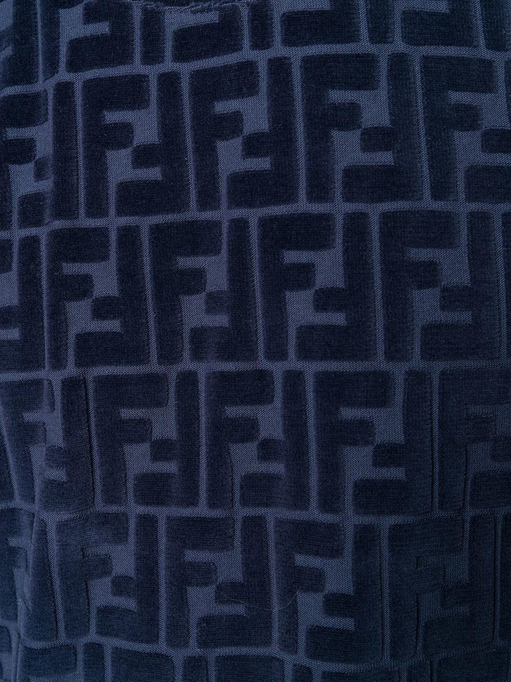 respekt Modstand Autonomi Fendi Velvet Monogram T-shirt in Blue for Men - Lyst