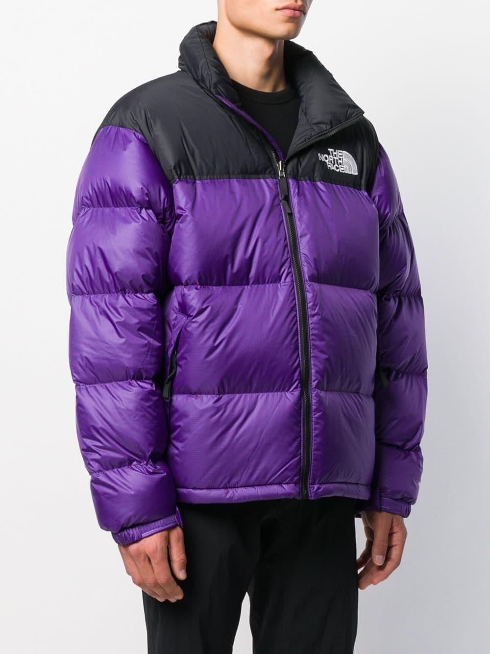 purple north face jacket mens