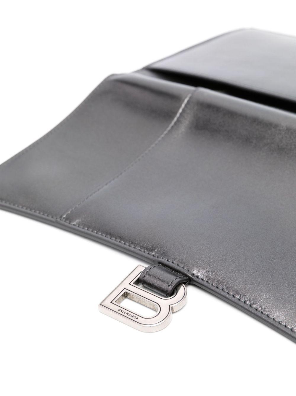 Balenciaga Hourglass Flat Clutch Bag in Gray | Lyst