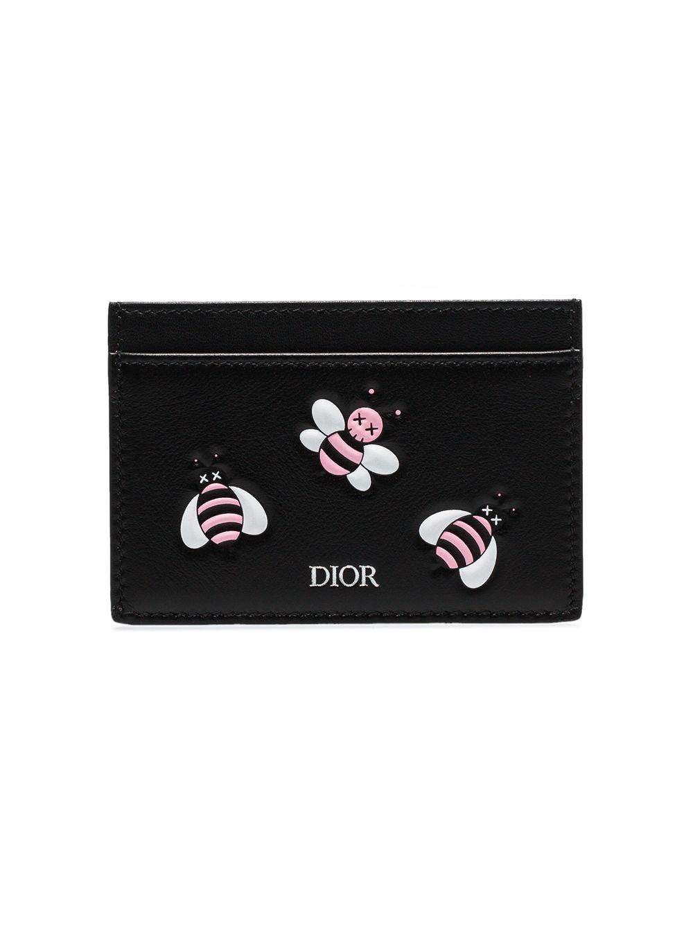 Tarjetero con motivo de abejas en relieve de Christian Dior x Kaws Dior  Homme de hombre de color Negro | Lyst