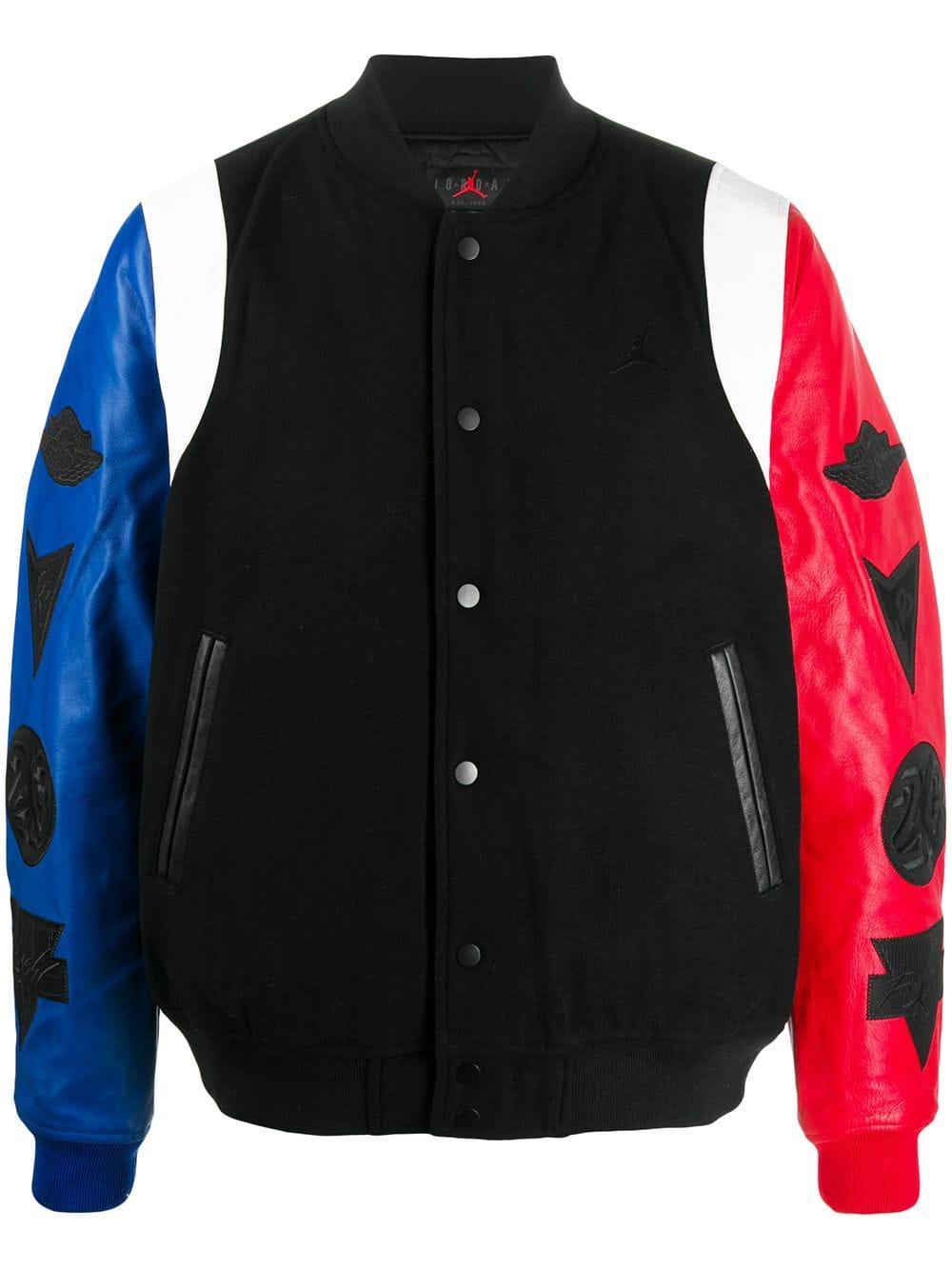 black and blue jordan jacket