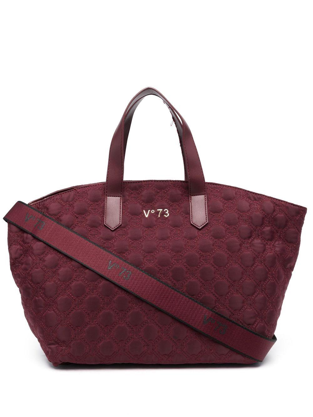 V73 Logo-plaque Quilted Tote Bag in Purple | Lyst