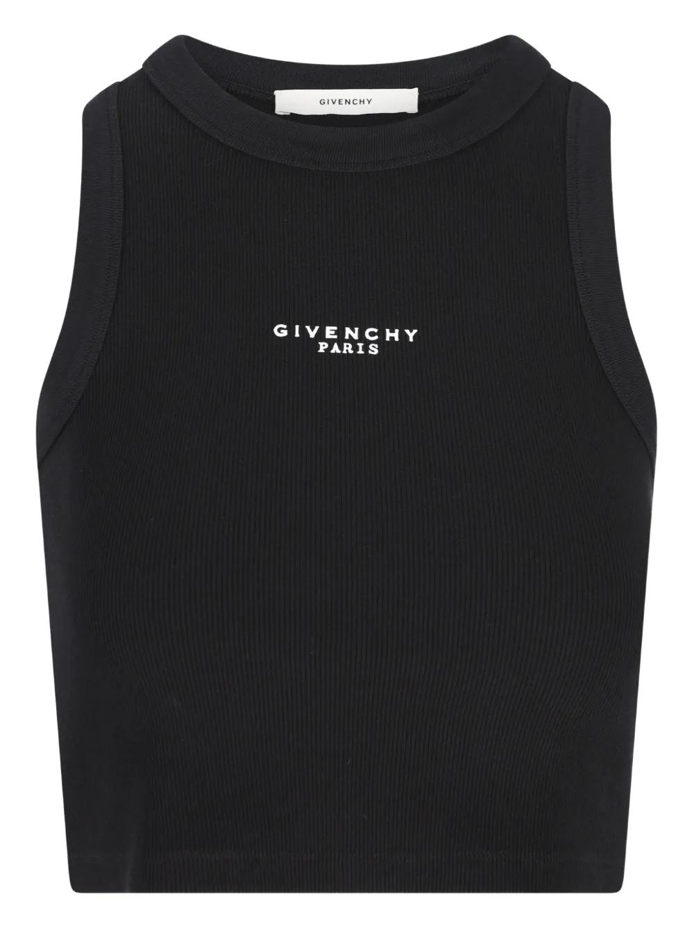 ジバンシー　GIVENCHY タンクトップ　ノースリーブ　トップス　シャツ　黒 美品 ジバンシー GIVENCHY ロゴ ノースリーブ タンクトップ 4Gロゴ