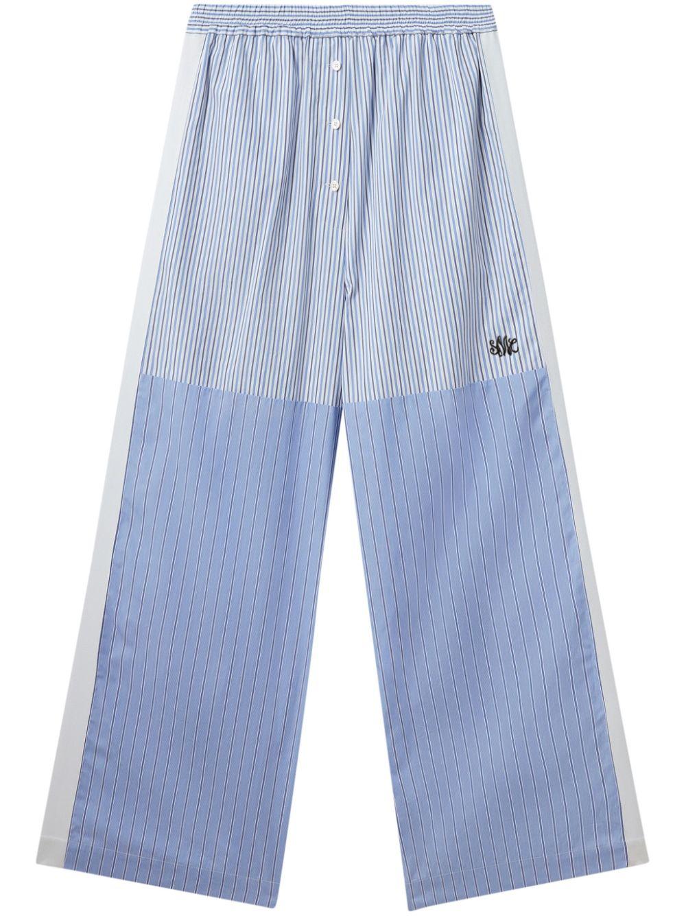 Stella McCartney レディース ブルー ストライプ パンツ パンツ 