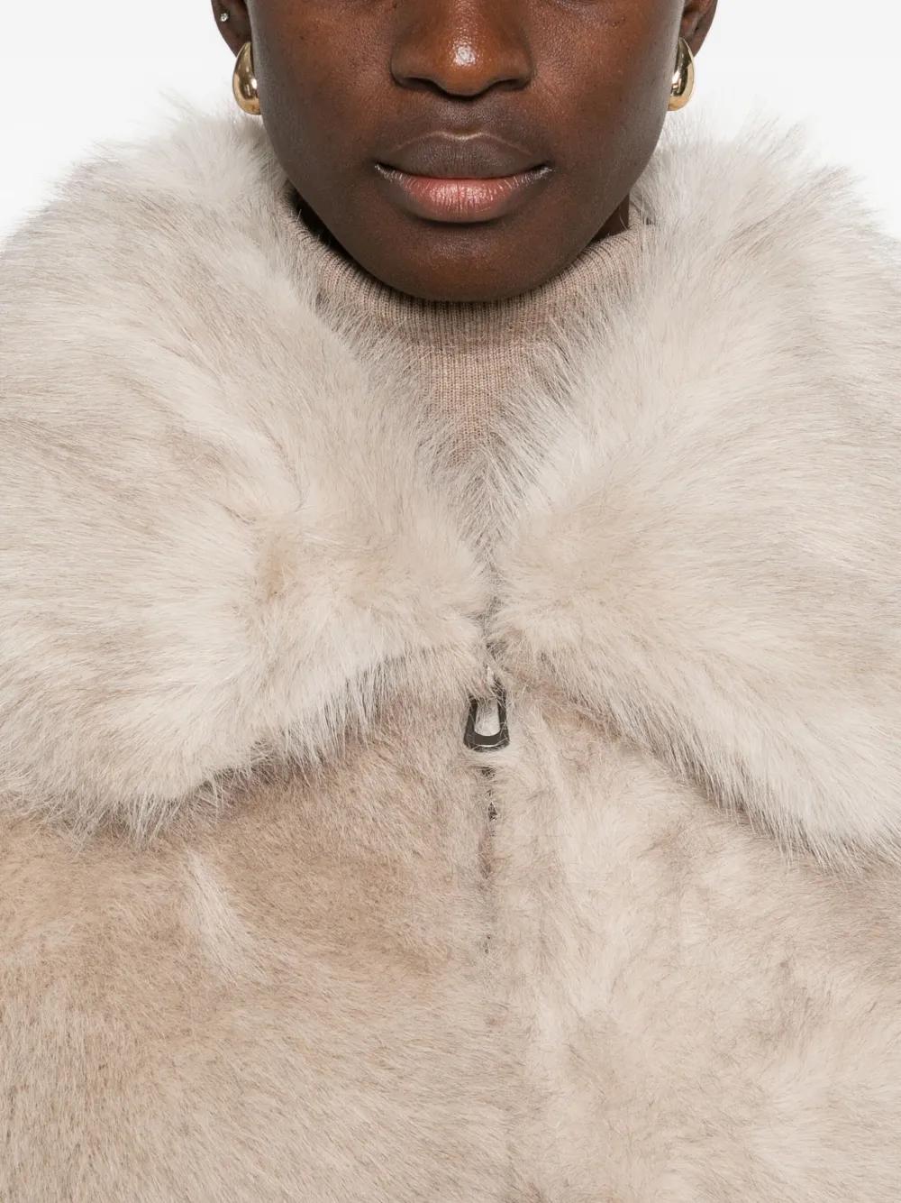 Frankie Shop Hope エコファーコート ナチュラル | Lyst