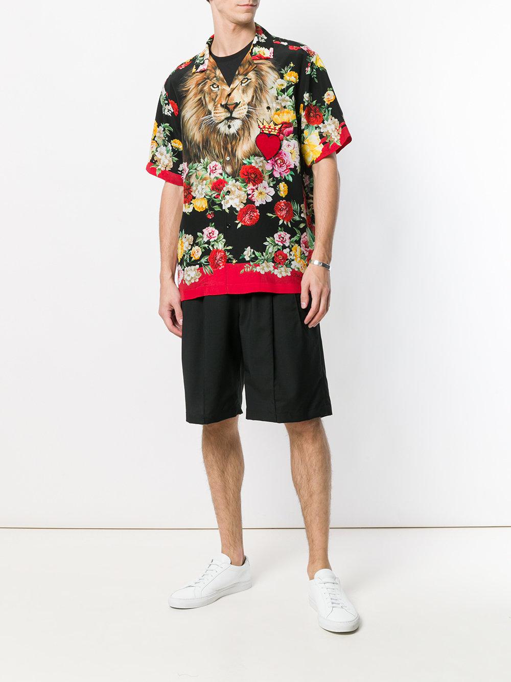 dolce and gabbana flower shirt