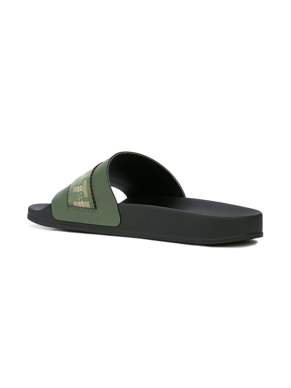 Off-White c/o Virgil Abloh Industrial Slide in Green for Men | Lyst