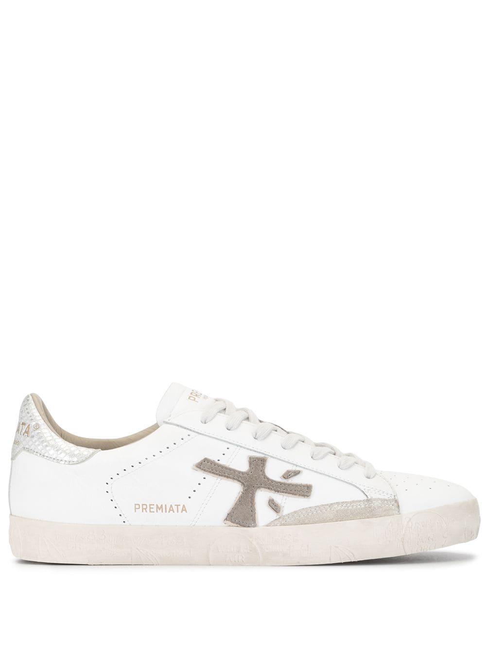 Premiata Leather Steven 4717 Low-top Sneakers in White for Men - Lyst