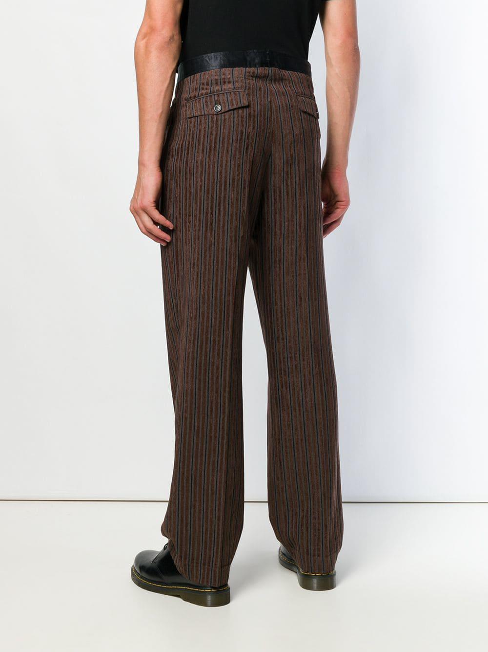 Our Legacy Striped Corduroy Trousers in Brown for Men - Lyst