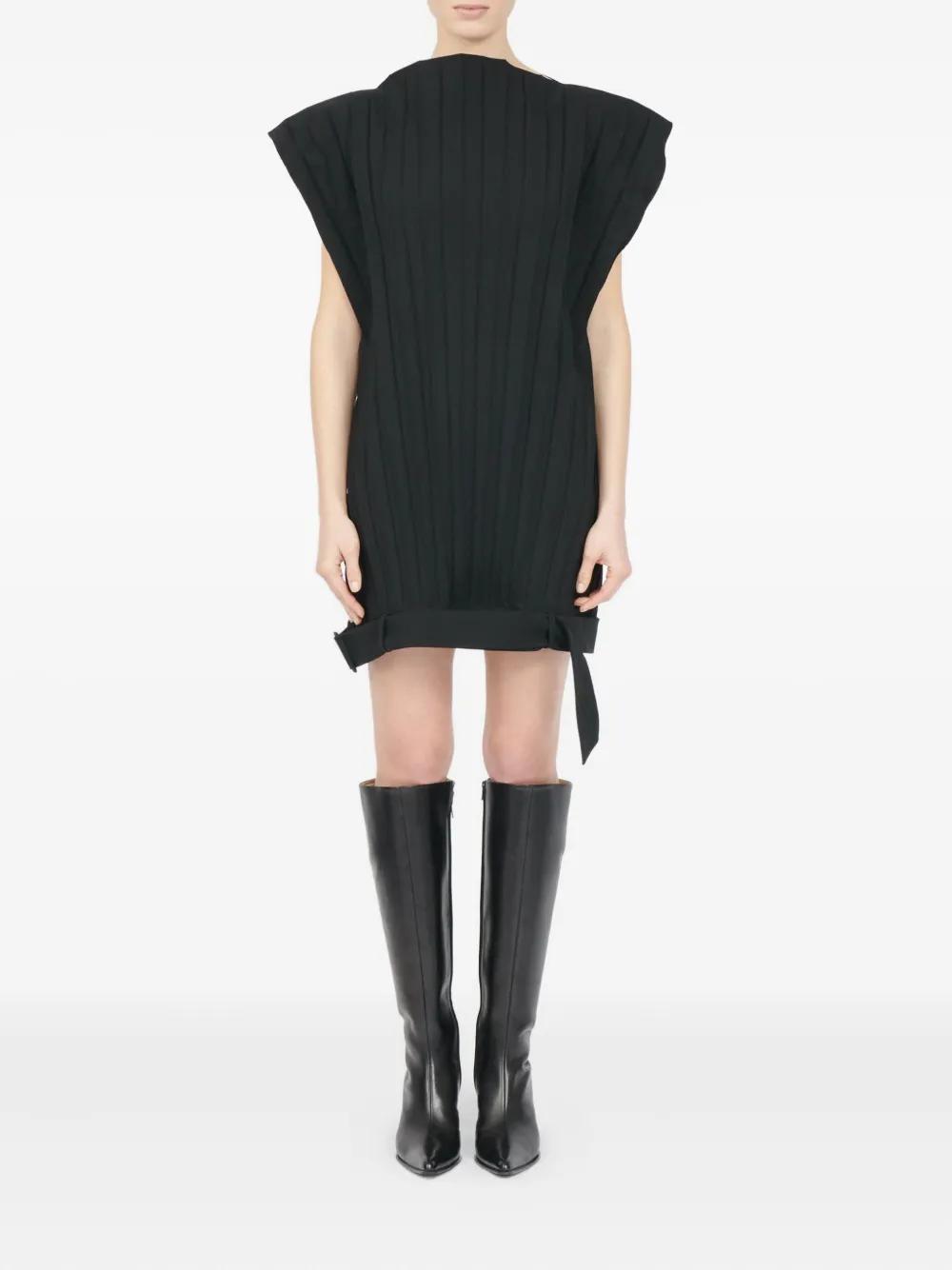 ワンピース MM6 MAISON MARGIELA Black Wool And Acrylic Mini Dress 24008251_55712752_600.jpg