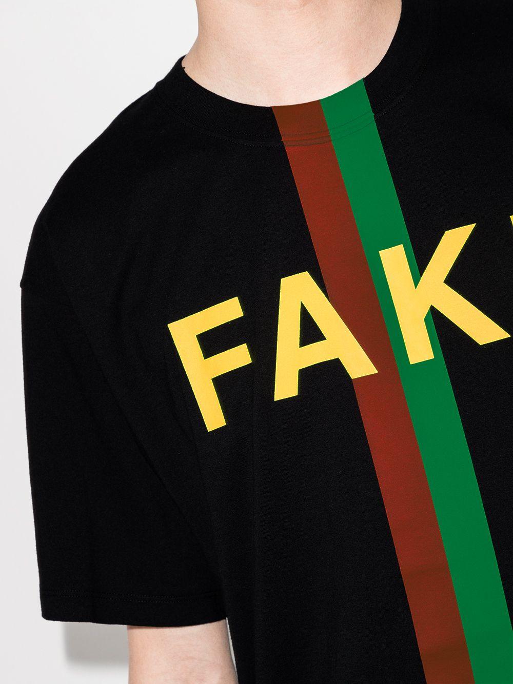 Gucci Fake/not Crew-neck T-shirt in Black for Men | Lyst UK