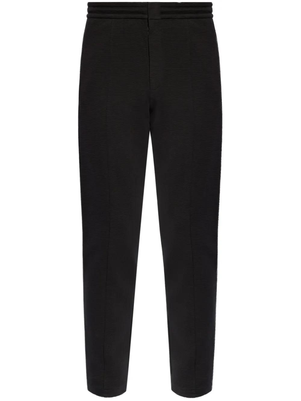 パンツ EMPORIO ARMANI 19SS BLACK TAPERED SLACKS Emporio Armani Men's G-Line Flat Front Trousers | Neiman Marcus