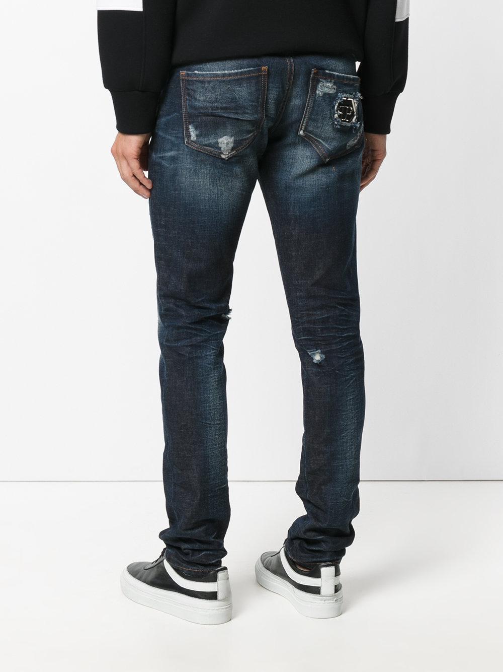 Lyst - Philipp Plein Classic Skinny Jeans in Blue for Men