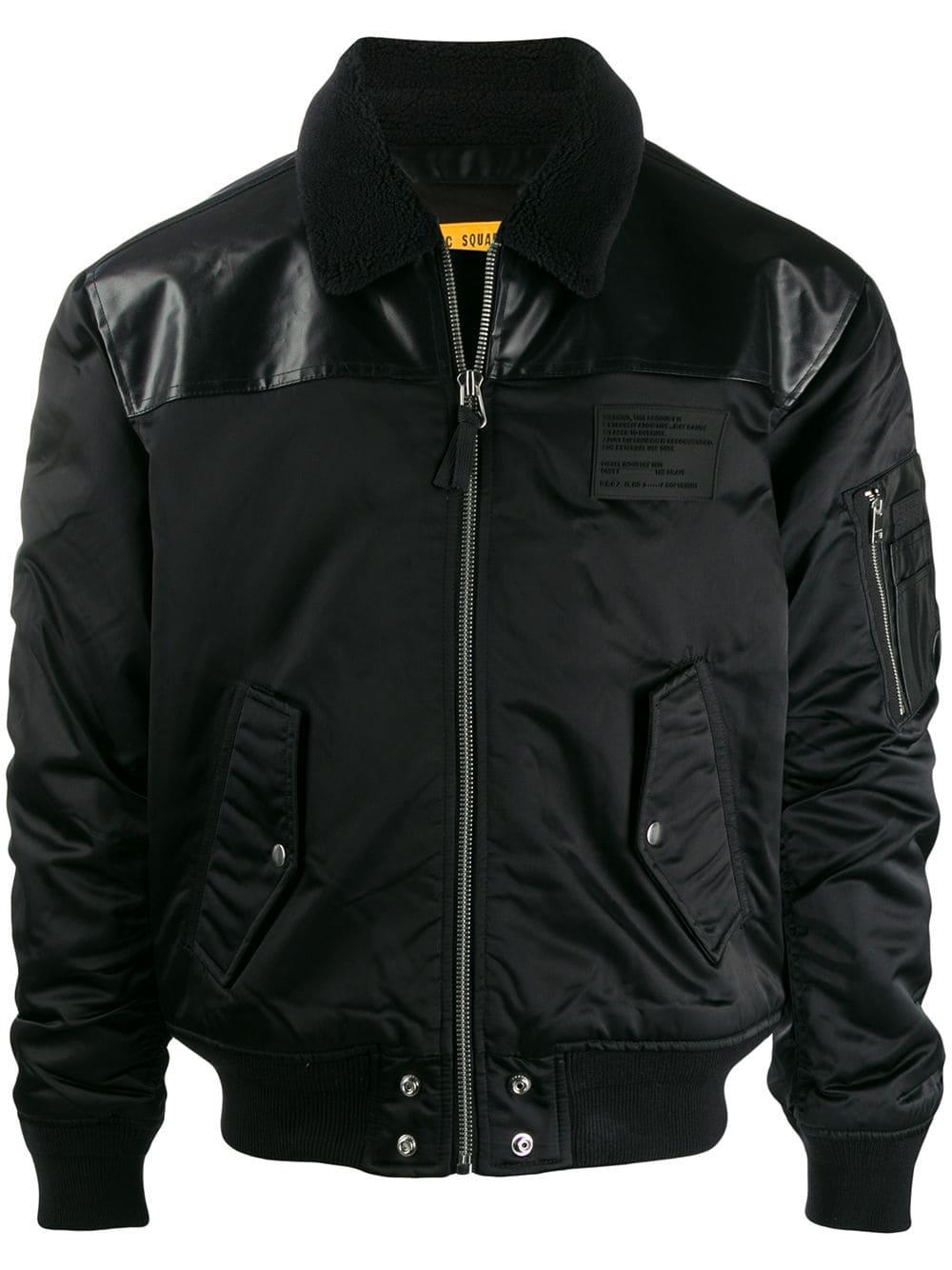 DIESEL Zipped Sleeve Bomber Jacket in Black for Men Lyst