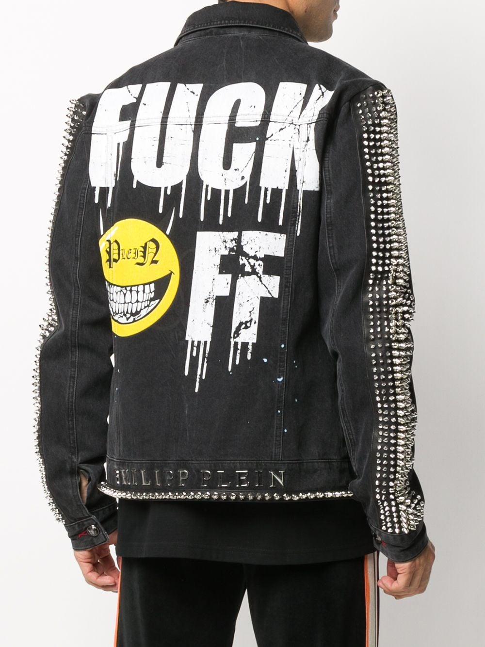 philipp plein evil smile biker jacket