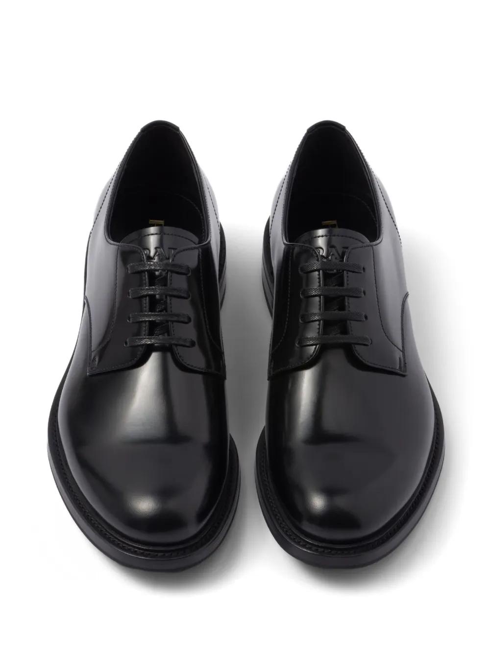 prada-black-Leather-Derby- prada-black-Leather-Derby-