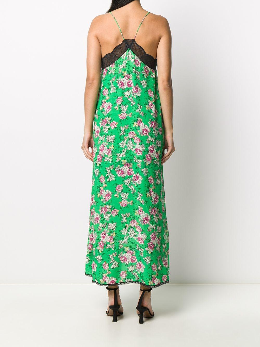 Zadig & Voltaire Ritsy Floral-print Woven Maxi Dress in Green | Lyst