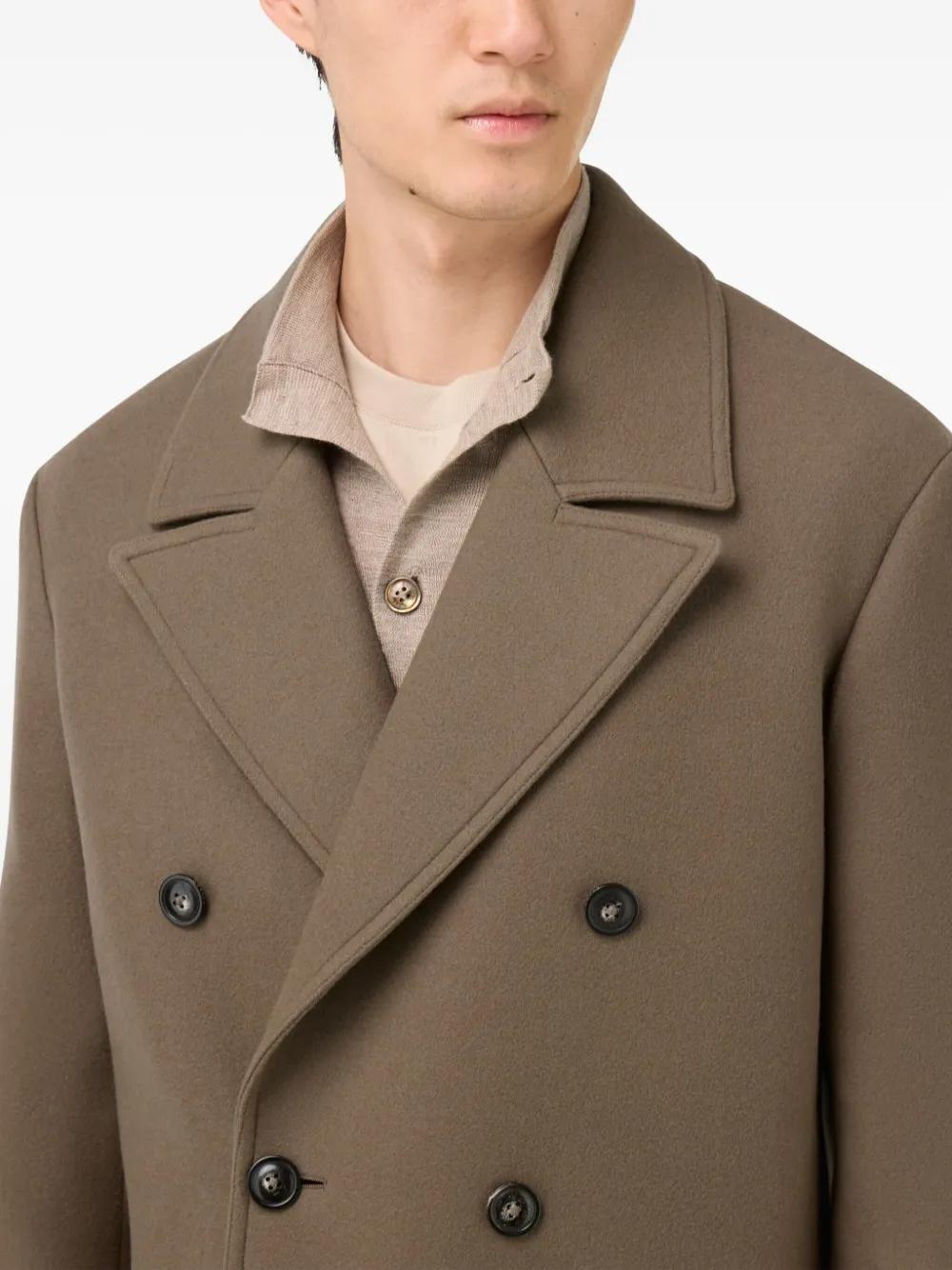BOGGI Double-Breasted Wool Coat in Brown for Men Lyst