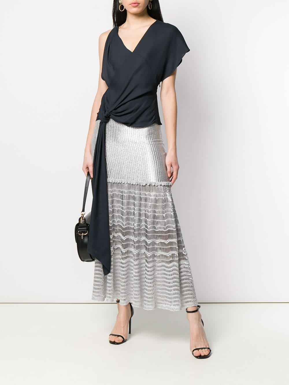 Alexander McQueen Silk Metallic Knitted Skirt - Save 39% 