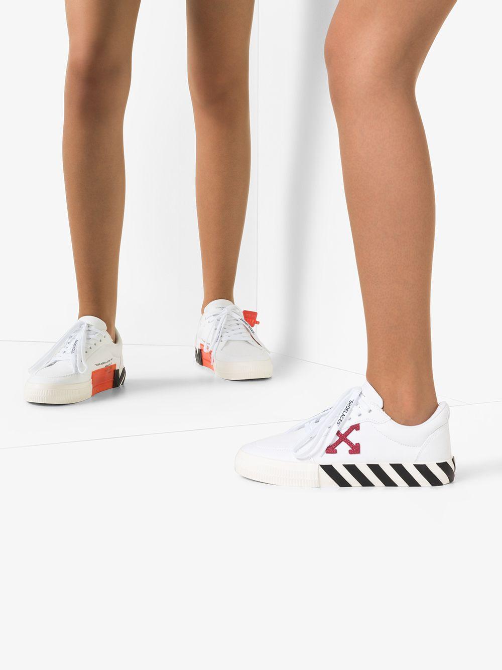 Off-White Virgil Abloh Low Canvas Sneakers White | Lyst