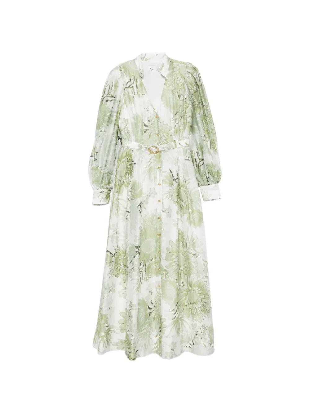 knee length dresses for ladies Fleur Maxi Dress-IVORY COLLAGE FLORAL / 6 main image 1