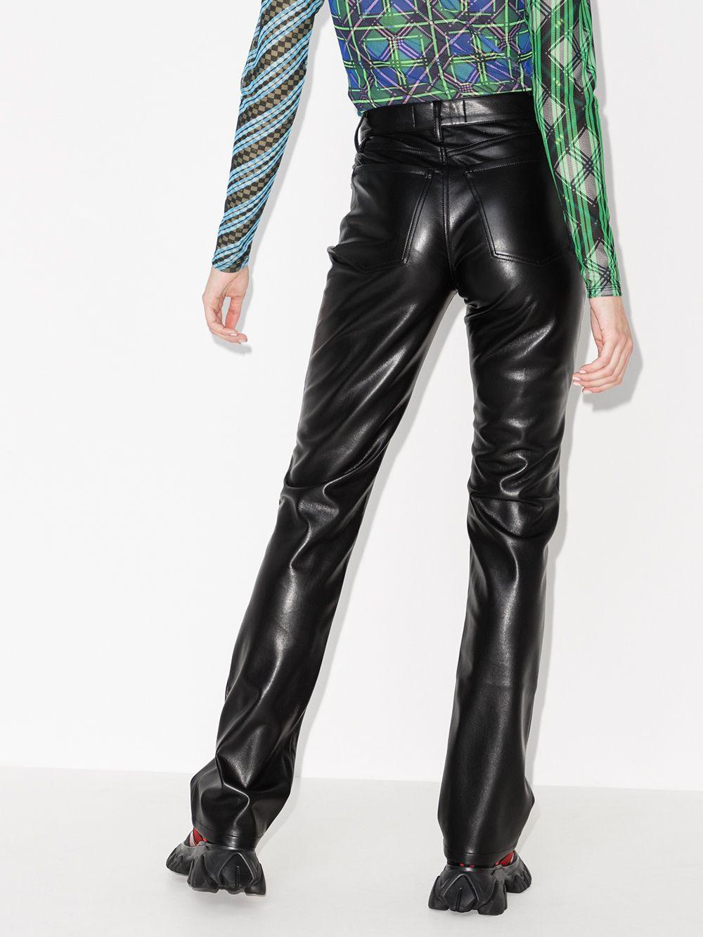 high rise vegan leather pants