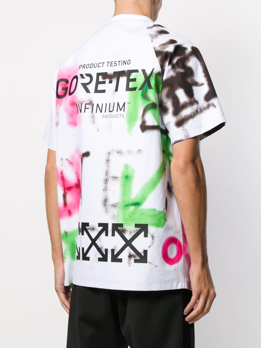 Off-White c/o Virgil Abloh Goretex Graffiti Print T-shirt in White 