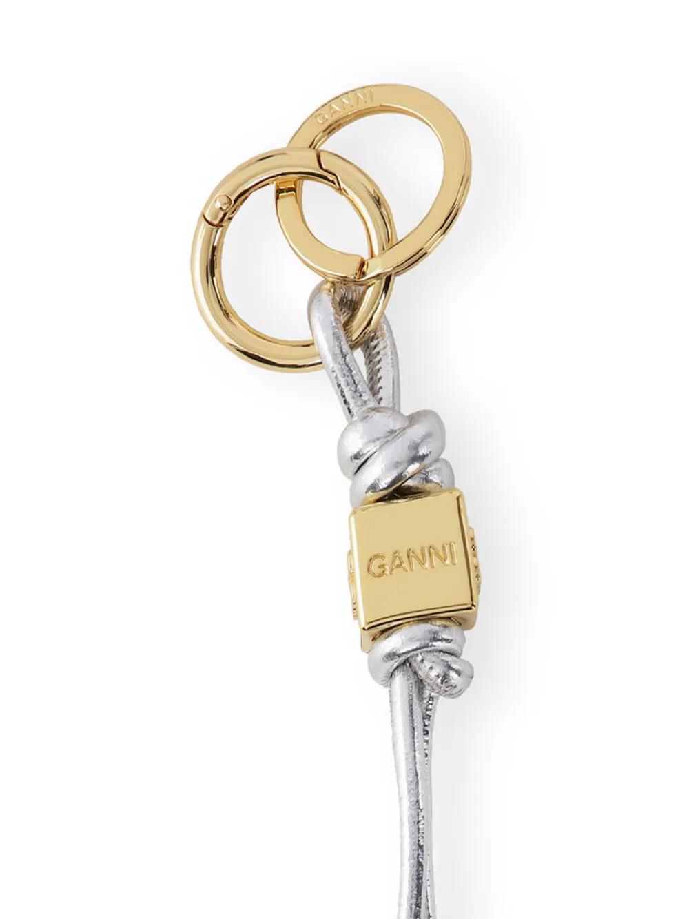 Ganni Bou Metallic Keyring | Lyst