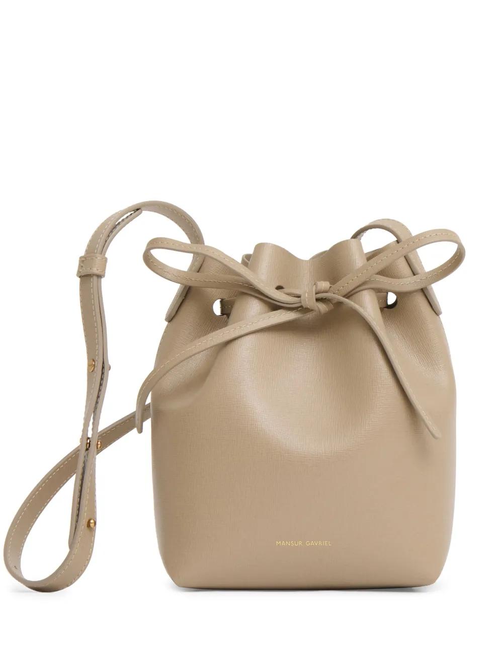 Mansur Gavriel Mini Leather Bucket Bag in Natural Lyst UK